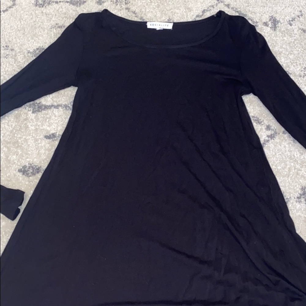 Black swing dress long sleeve